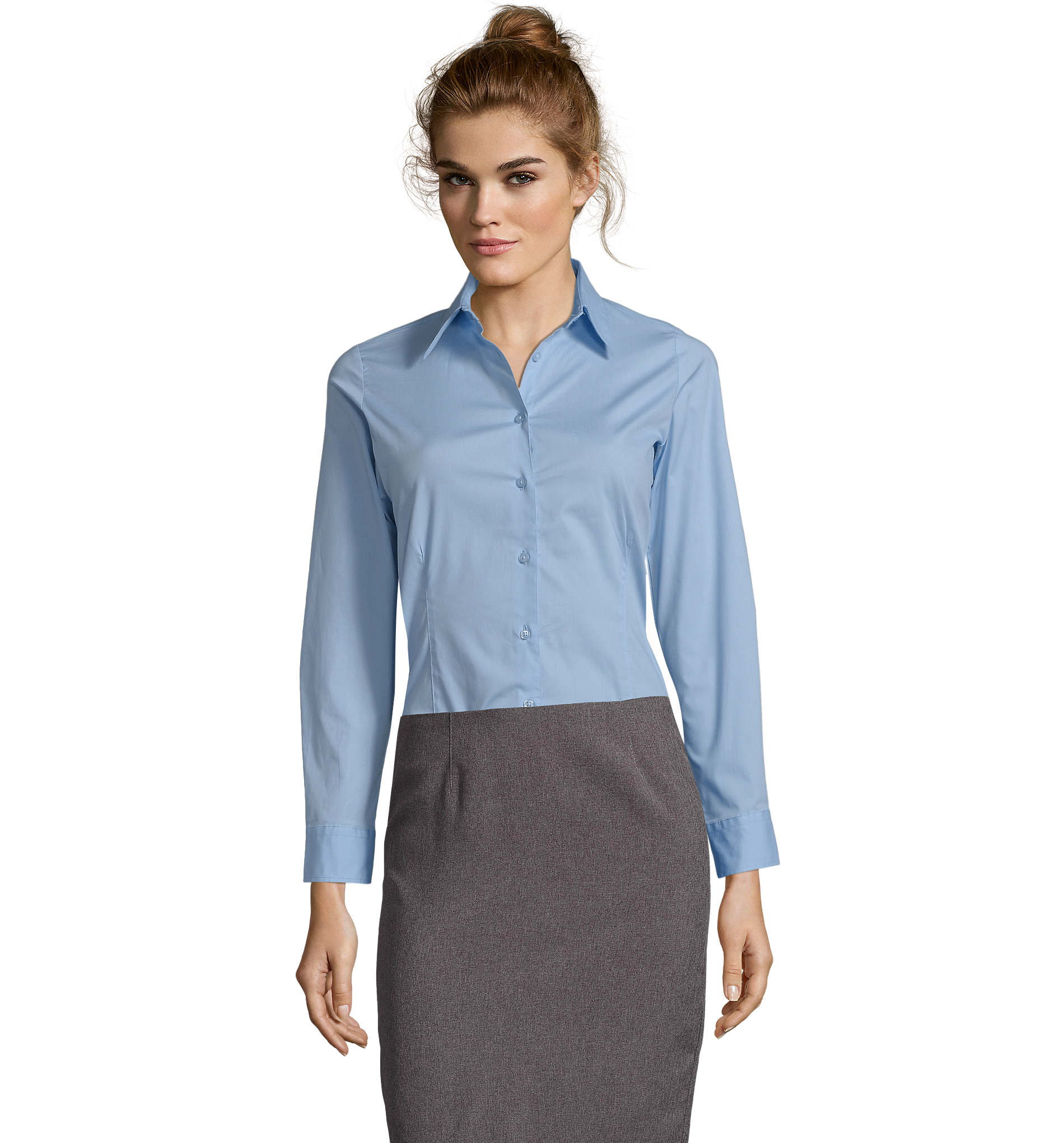 Chemise Femme personnalisable coton 140g Ciel Vif